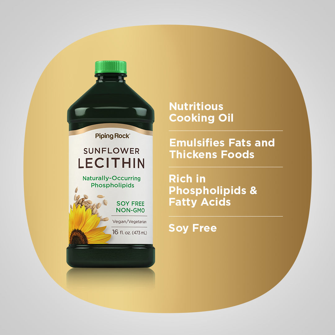 Sunflower Liquid Lecithin, 16 fl oz (473 mL) Bottle