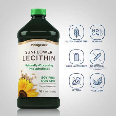 Sunflower Liquid Lecithin, 16 fl oz (473 mL) Bottle