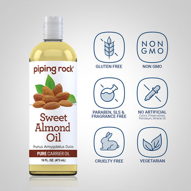 Sweet Almond Oil, 16 fl oz (473 mL) Bottle