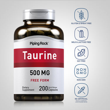 Taurine, 500 mg, 200 Quick Release Capsules