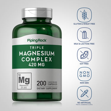 Triple Magnesium Complex, 420 mg, 200 Quick Release Capsules
