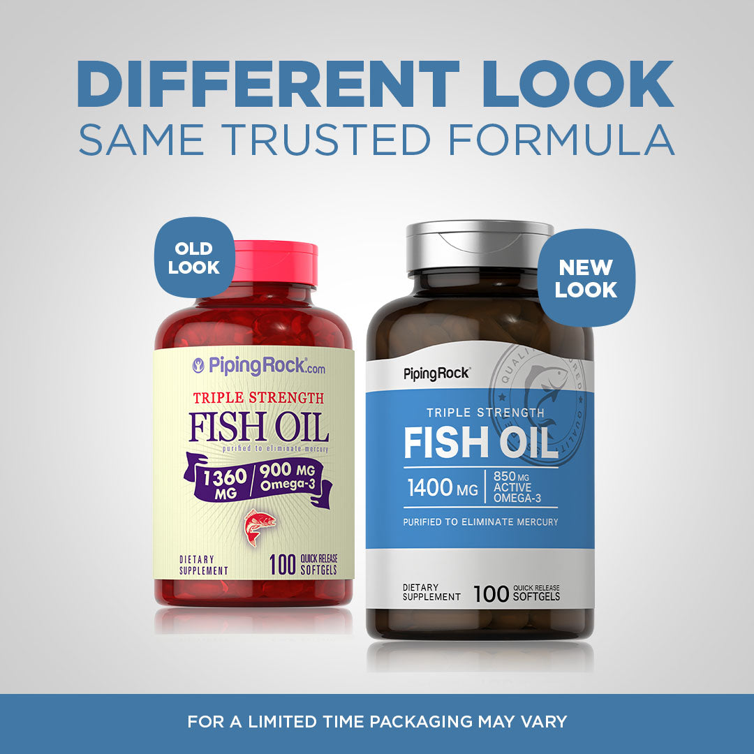 Triple Strength Omega-3 Fish Oil 1400 mg (850 mg Active