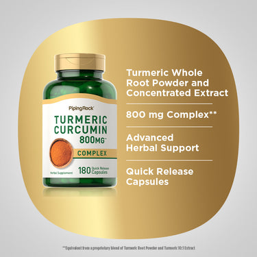 Turmeric Curcumin Complex, 800 mg, 180 Quick Release Capsules