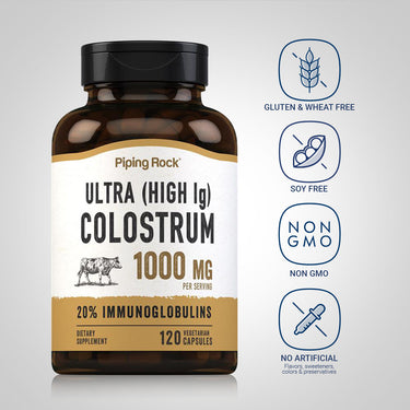 Ultra Colostrum (High IG), 1000 mg (per serving), 120 Vegetarian Capsules