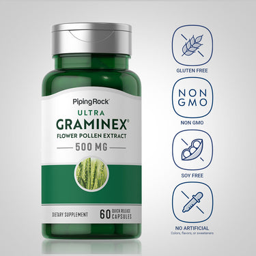 Ultra Graminex Flower Pollen Ext, 500 mg, 60 Quick Release Capsules