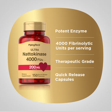 Ultra Nattokinase 4000 FU, 200 mg (per serving), 150 Quick Release Capsules