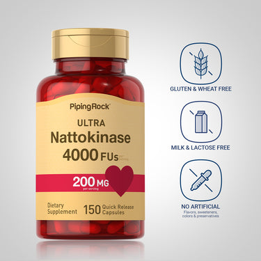 Ultra Nattokinase 4000 FU, 200 mg (per serving), 150 Quick Release Capsules