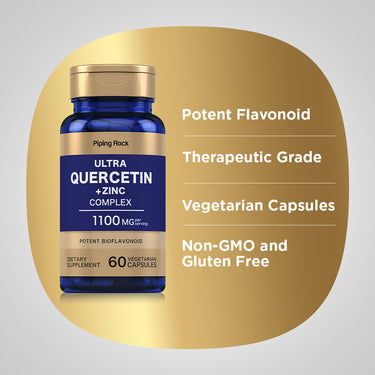 Ultra Quercetin plus Zinc Complex, 1100 mg (per serving), 60 Quick Release Capsules