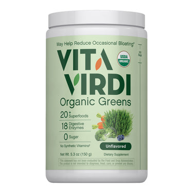 Greens Powder Unflavored (Organic), 5.3 oz (150 g) Bottle