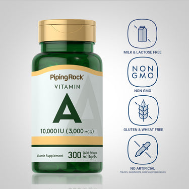 Vitamin A, 10,000 IU, 300 Quick Release Softgels