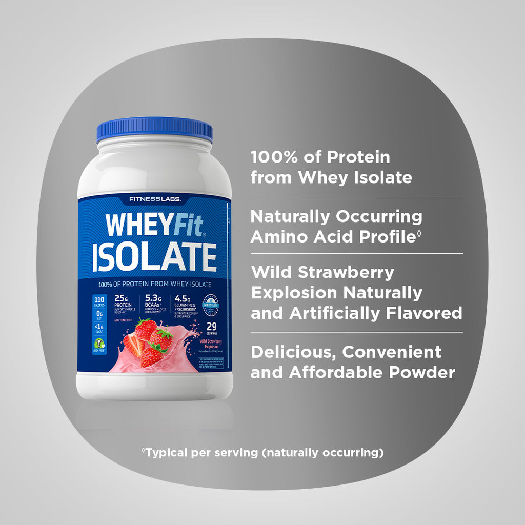 Whey Protein Isolate WheyFit (Wild Strawberry Explosion), 2 lb (908 g)