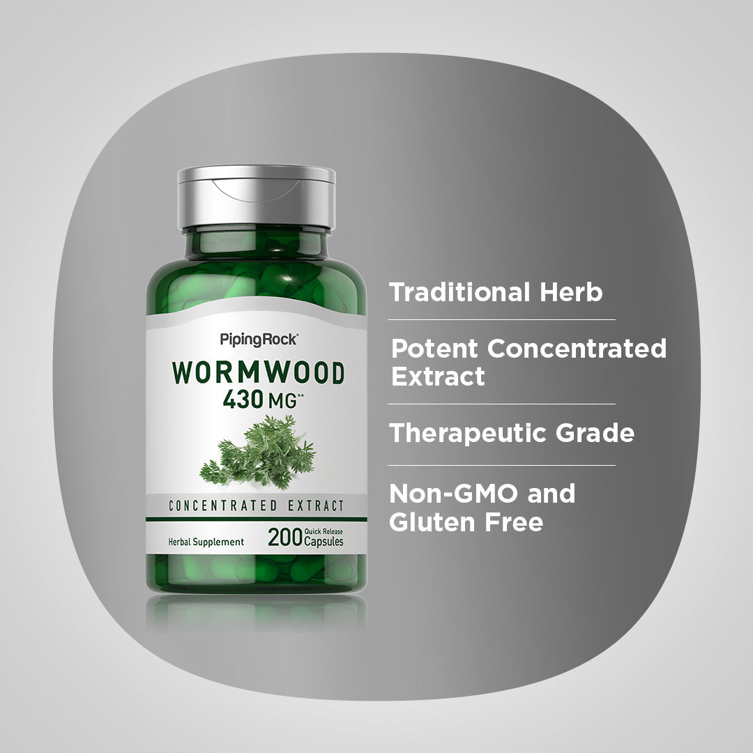 Wormwood (Artemisia annua), 430 mg, 200 Quick Release Capsules