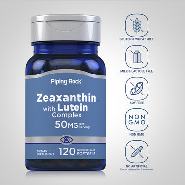 Zeaxanthin with Lutein Complex, 50 mg (per serving), 120 Quick Release Softgels