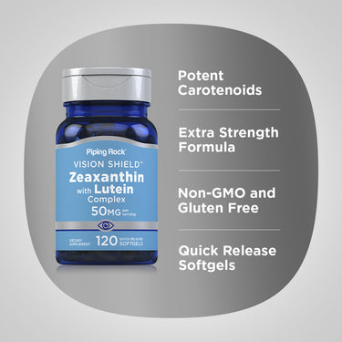 Zeaxanthin with Lutein Complex, 50 mg (per serving), 120 Quick Release Softgels