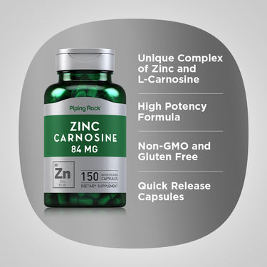 Zinc Carnosine, 84 mg, 150 Quick Release Capsules