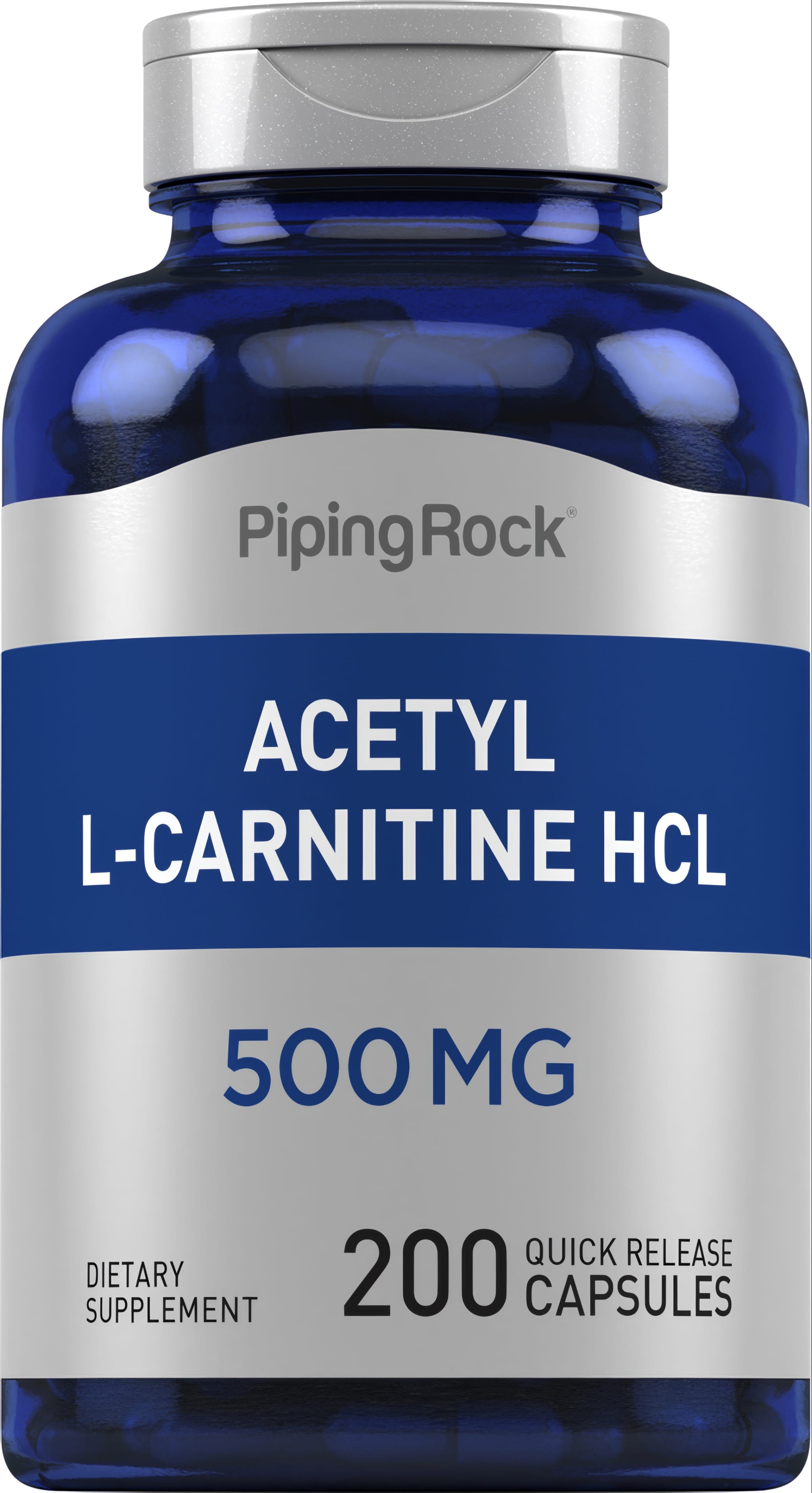 Acetyl L-Carnitine HCL 500 MG with 200 quick-release capsules.