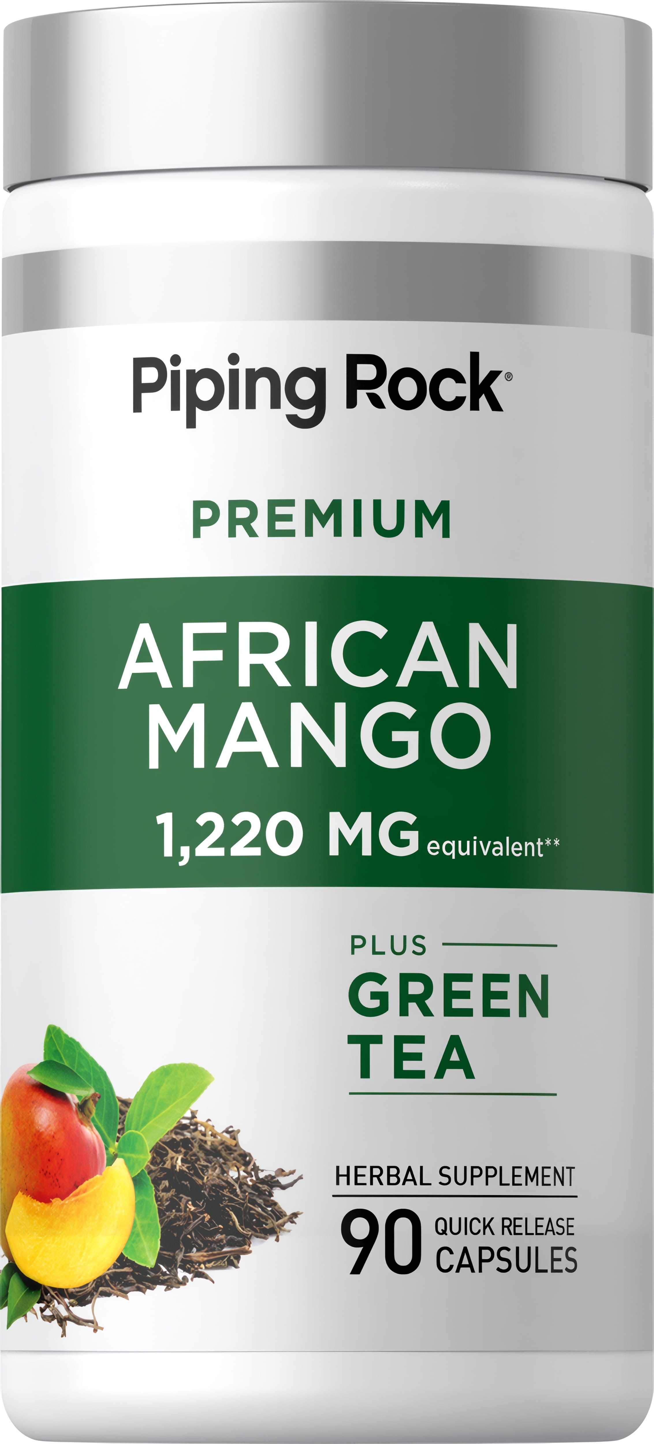 African Mango 1,220 MG with Green Tea, 90 Quick Release Capsules.