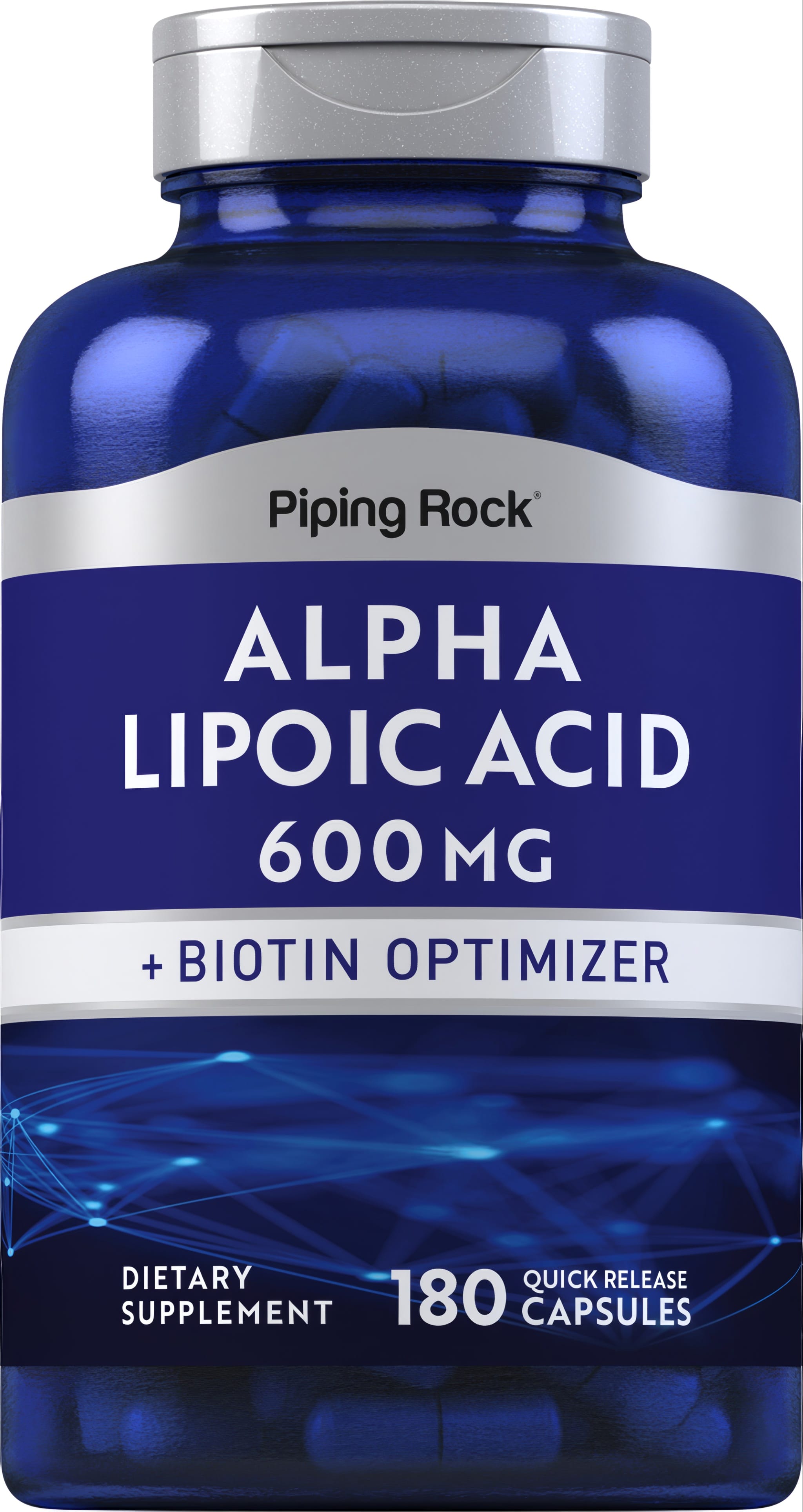 Alpha Lipoic Acid 600 mg and Biotin Optimizer, 180 quick-release capsules.