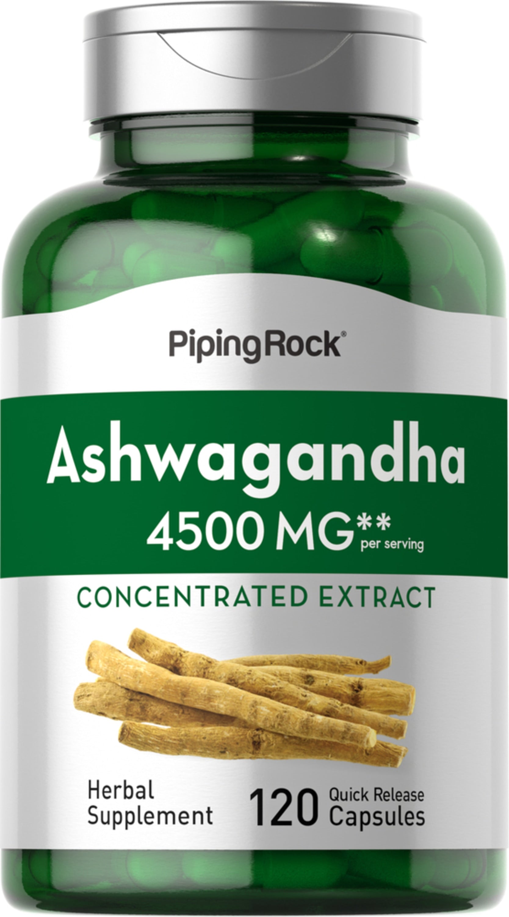 Ashwagandha, 4500 mg (per serving), 120 Quick Release Capsules