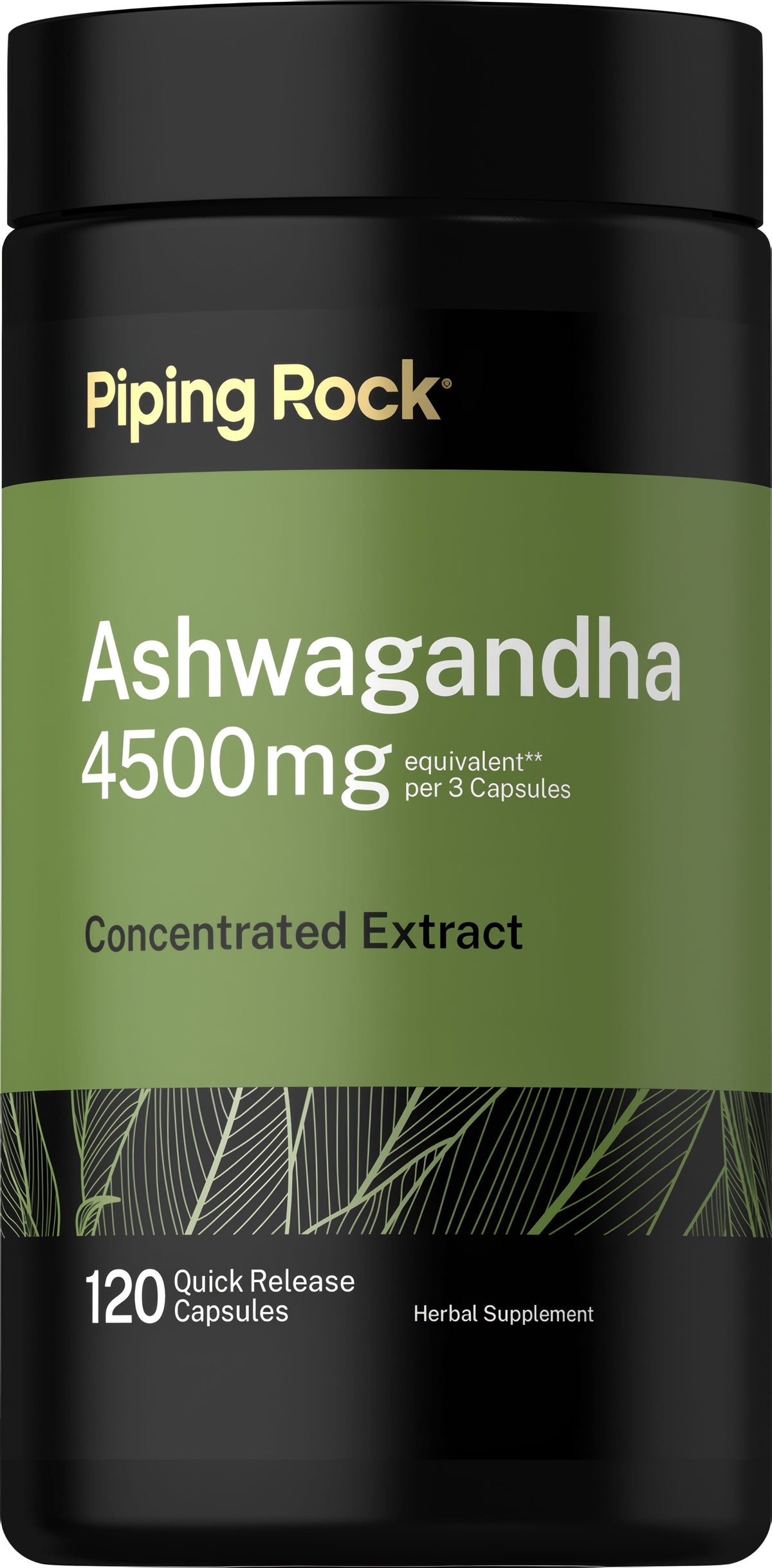 Ashwagandha, 4500 mg (per serving), 120 Quick Release Capsules