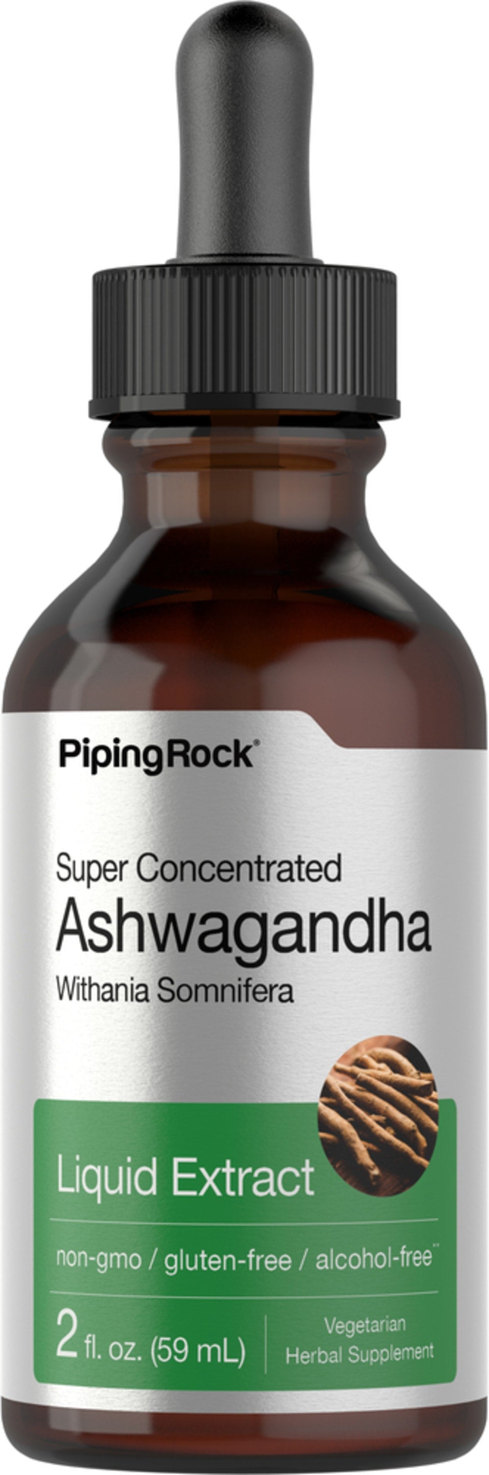 Ashwagandha Liquid Extract Alcohol Free, 2 fl oz (59 mL) Dropper Bottle