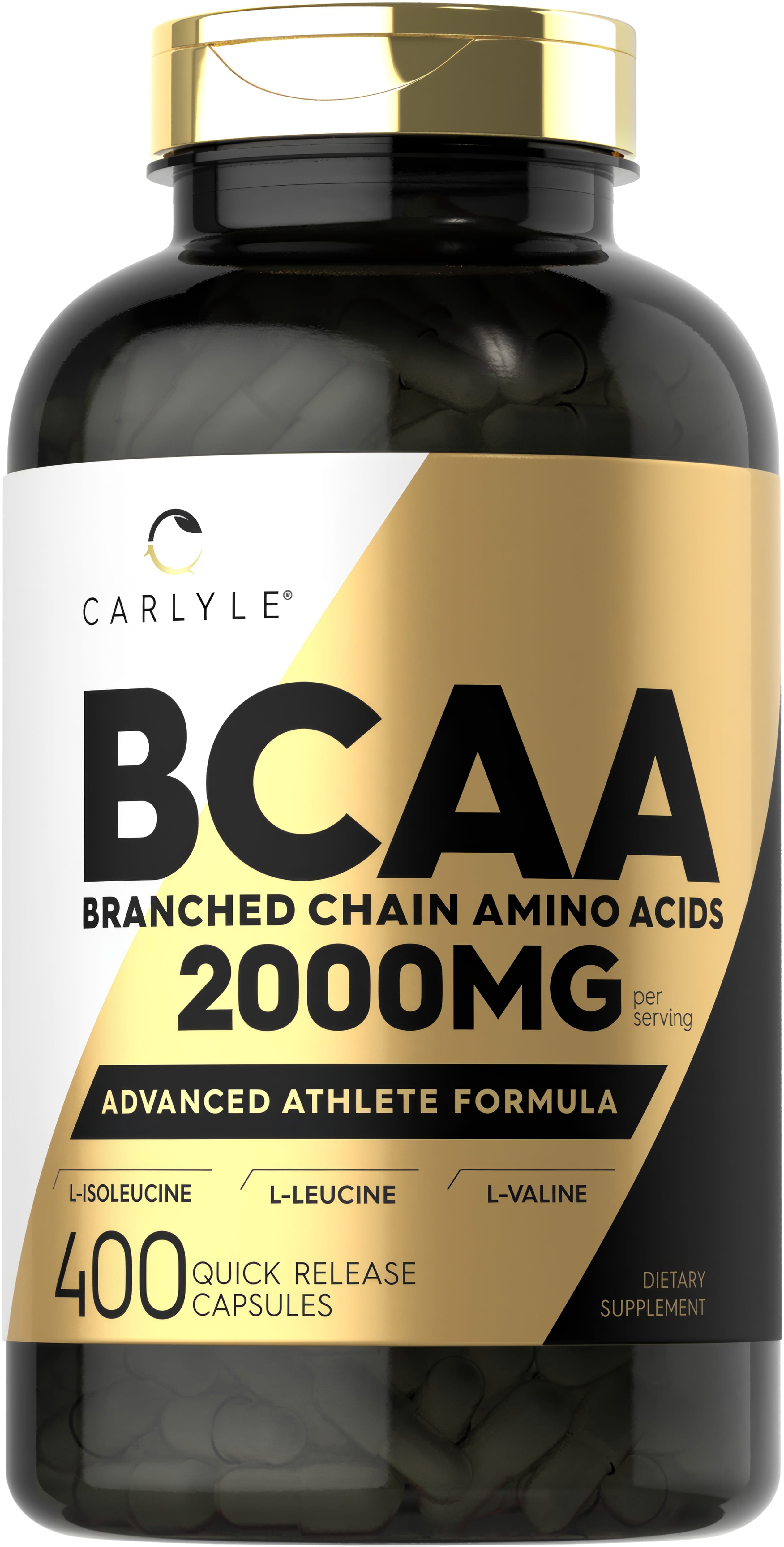 BCAA Amino Acids, 2000 mg (per serving), 400 Quick Release Capsules