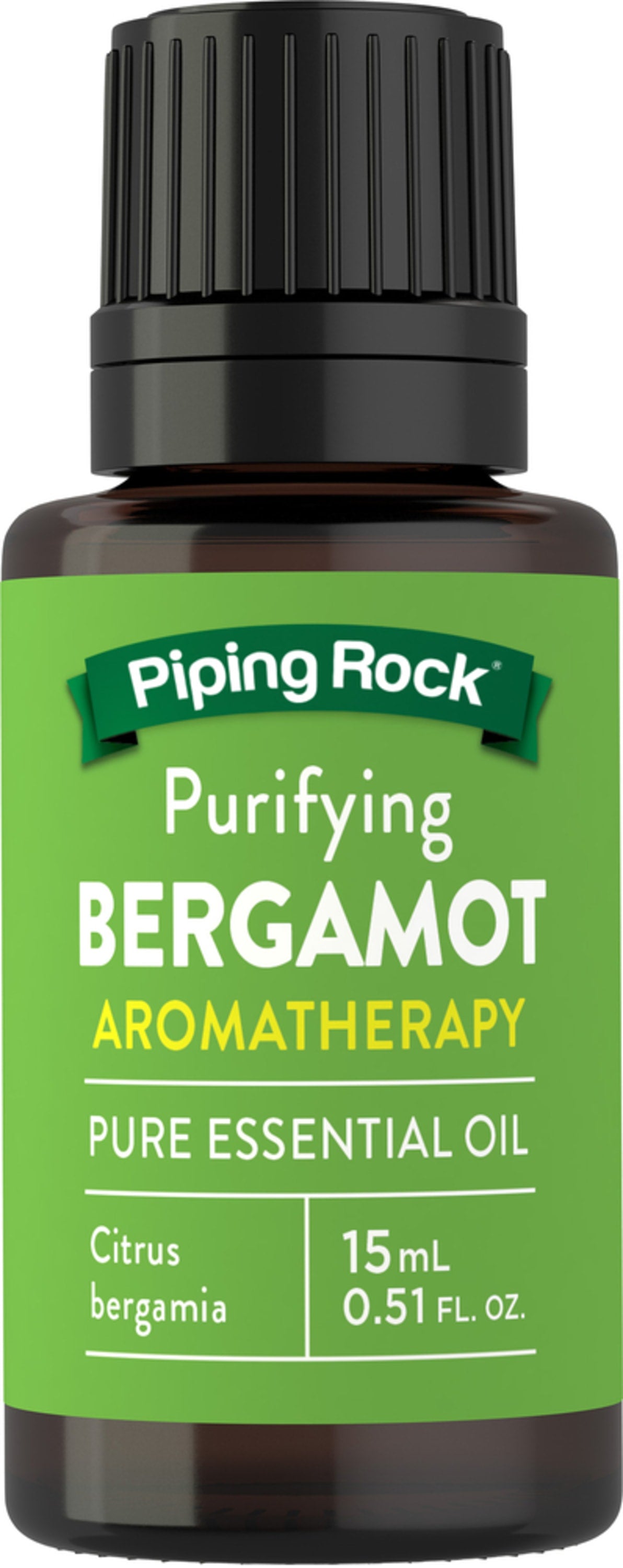 A bottle of Purifying Bergamot Aromatherapy Pure Essential Oil, Citrus bergamia, 15 mL 0.51 FL. OZ.