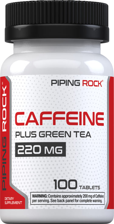 Caffeine Plus Green Tea, 200 mg, 100 Tablets