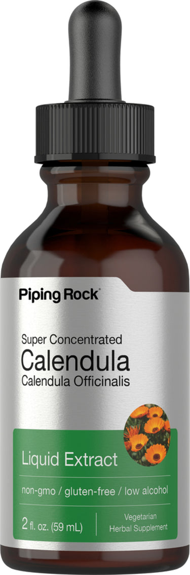 Calendula Liquid Extract, 2 fl oz (59 mL) Dropper Bottle
