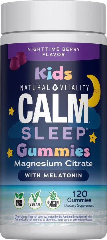 CALM Kids Sleep with Melatonin Gummies Berry Flavor, 120 Tasty Gummies