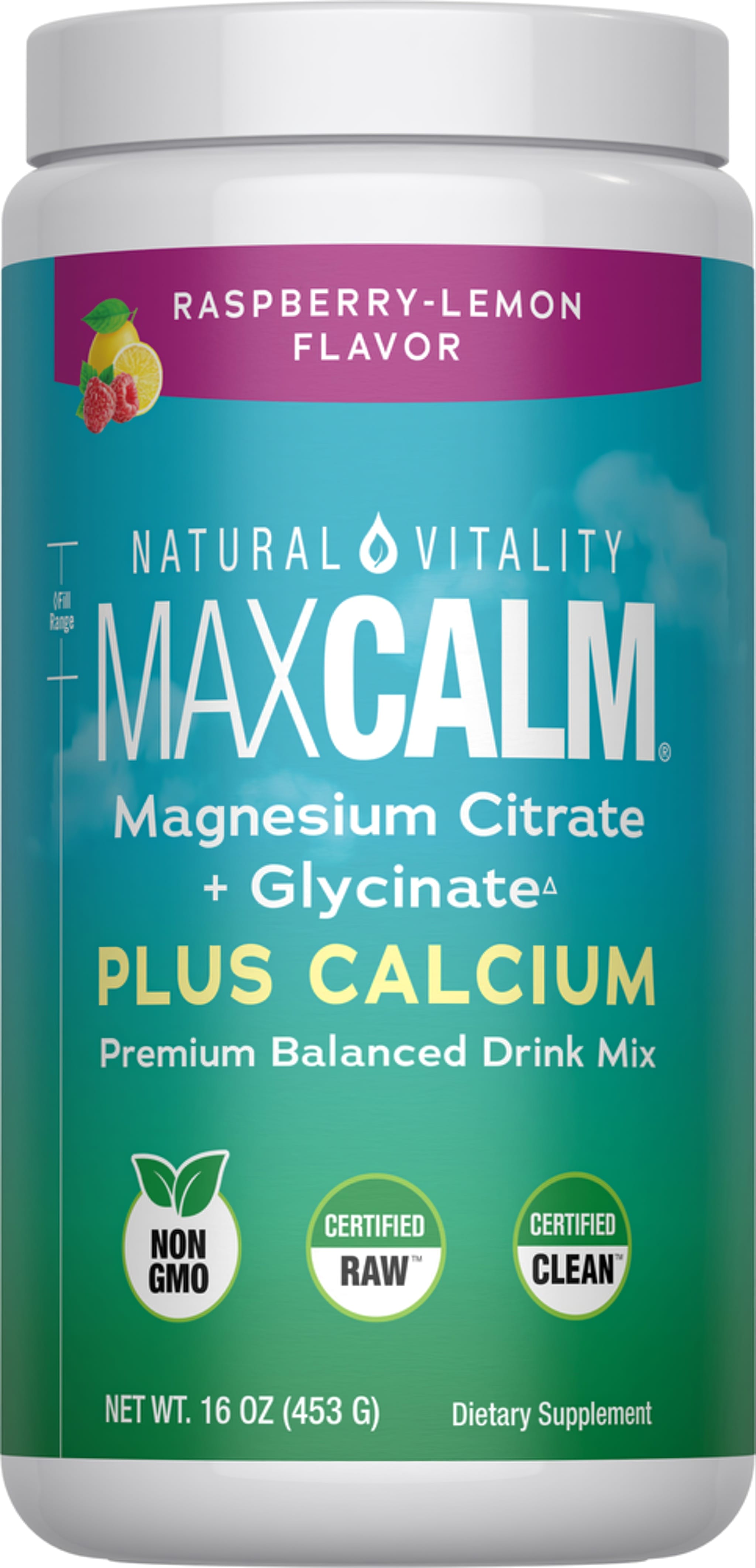 CALM plus Calcium Powder Raspberry-Lemon, 16 oz (454 g)