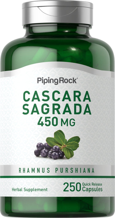 Cascara Sagrada, 450 mg, 250 Quick Release Capsules