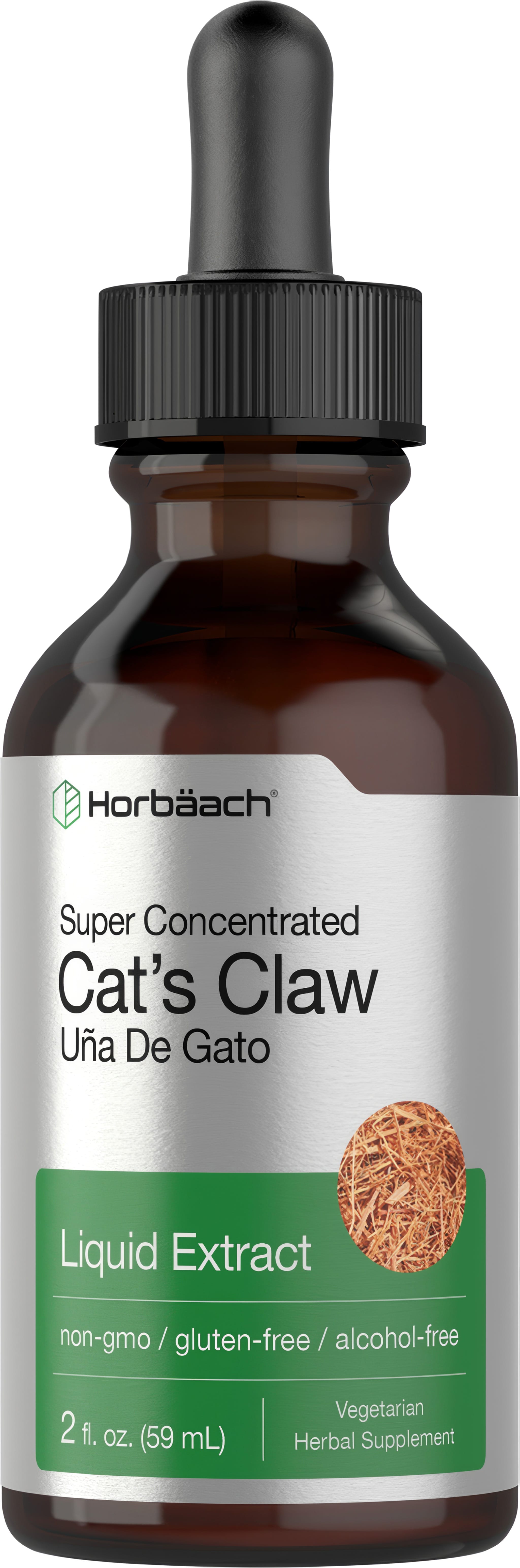 Super Concentrated Cat's Claw Uña De Gato Liquid Extract, 2 fl. oz., non-gmo, gluten-free, alcohol-free, Vegetarian Herbal Supplement