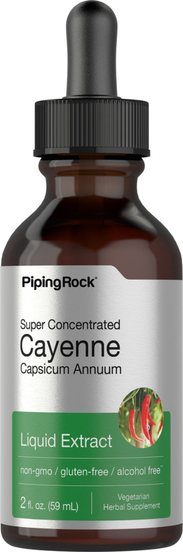 Cayenne Liquid Extract, 2 fl oz (59 mL) Dropper Bottle