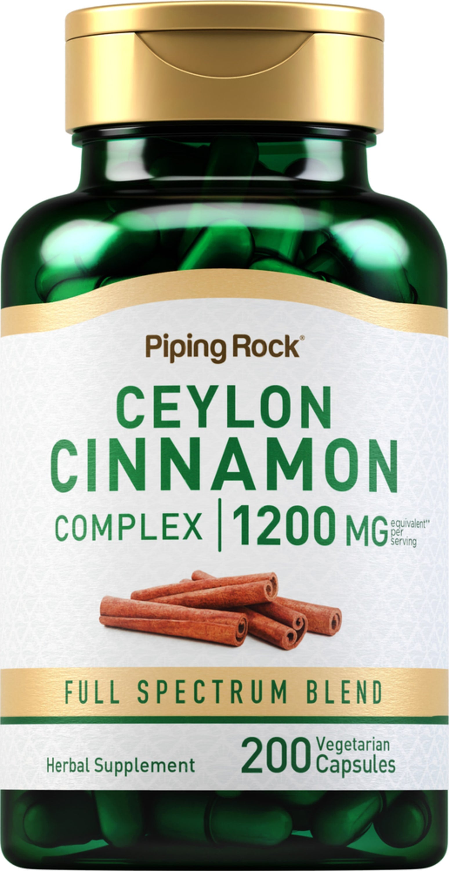 Ceylon Cinnamon Complex, 1200 mg (per serving), 200 Vegetarian Capsules