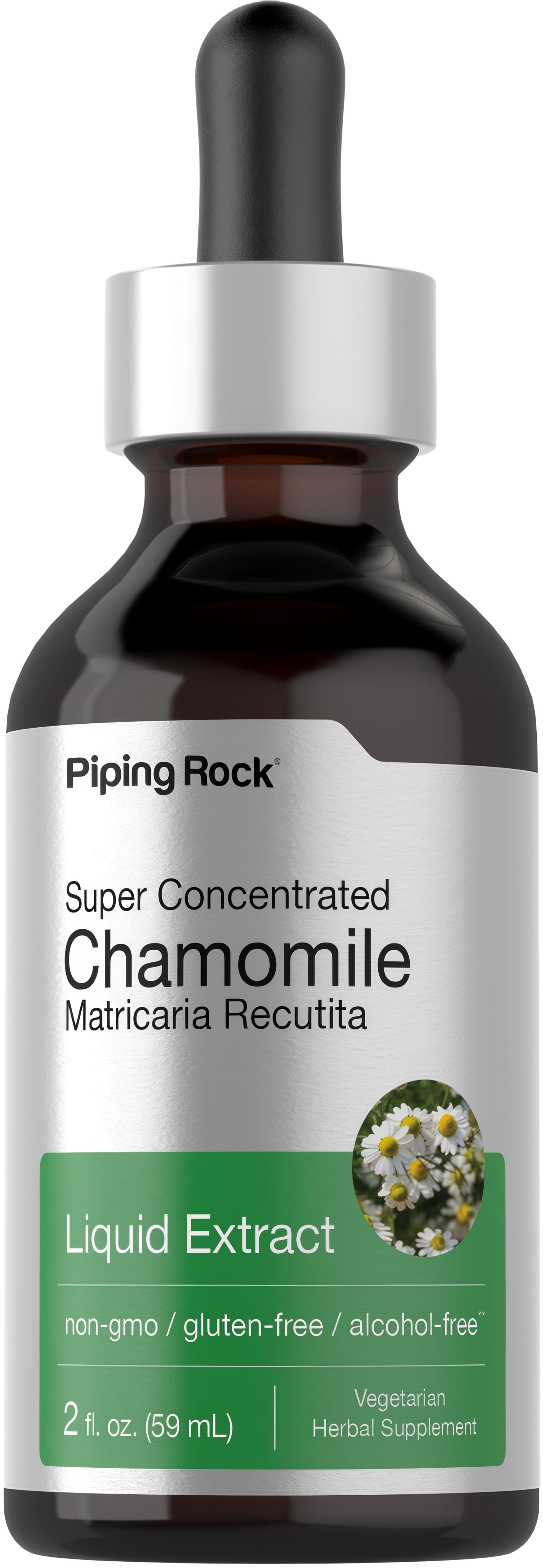 Super Concentrated Chamomile Matricaria Recutita Liquid Extract in a 2 fl. oz. bottle.