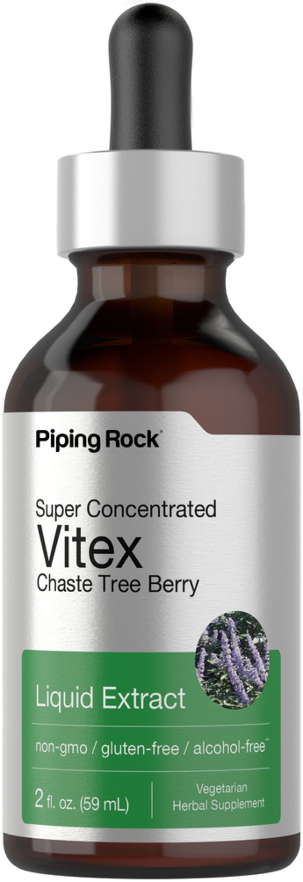 Chaste Tree Berry (Vitex) Liquid Extract  Alcohol Free, 2 fl oz (59 mL) Dropper Bottle