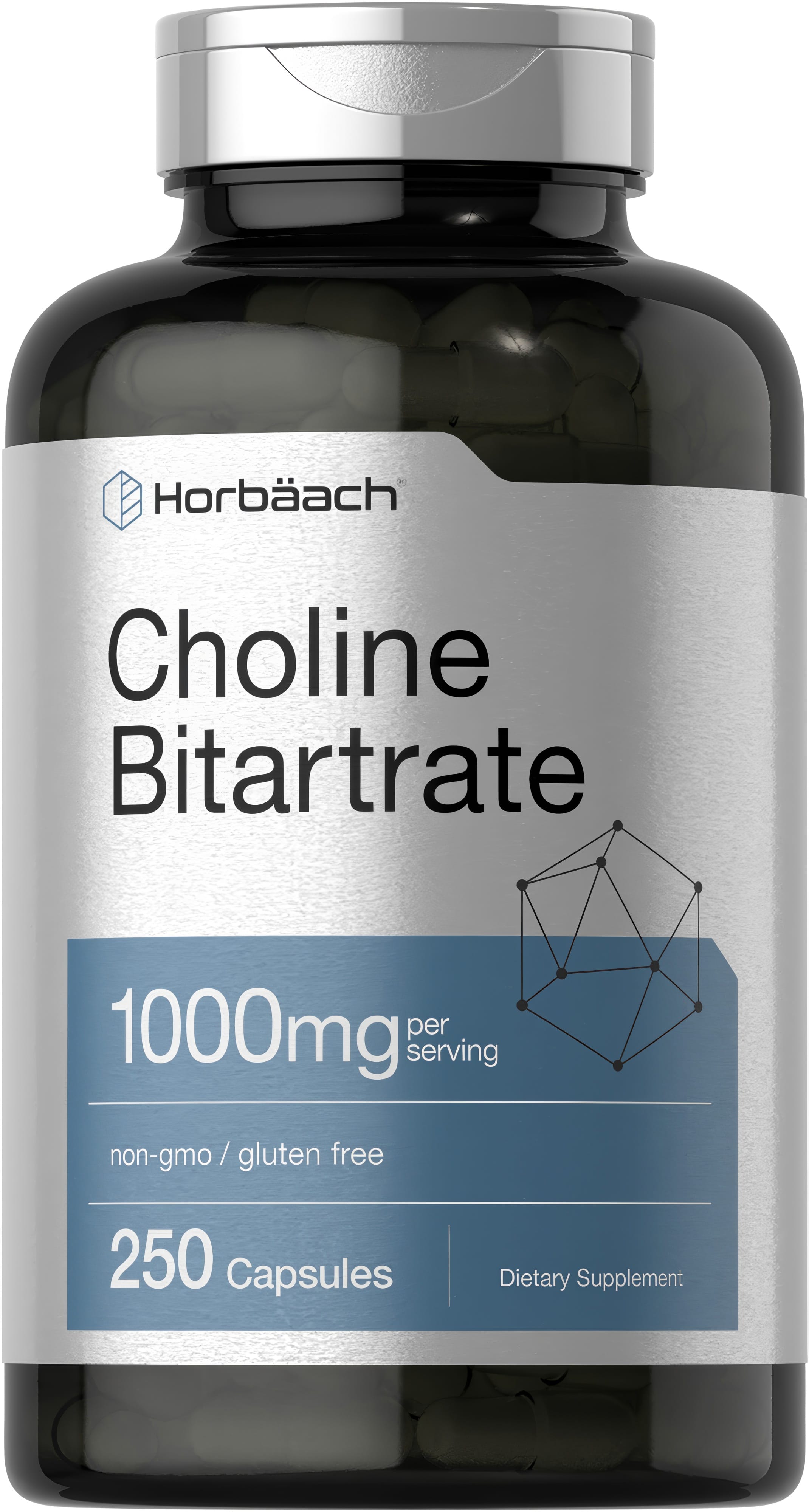 Choline Bitartrate, 1000 mg (per serving), 250 Capsules
