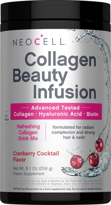Collagen Beauty Infusion with Hyaluronic Acid + Biotin Cranberry Cocktail Flavor, 9.1 oz (258 g) Powder
