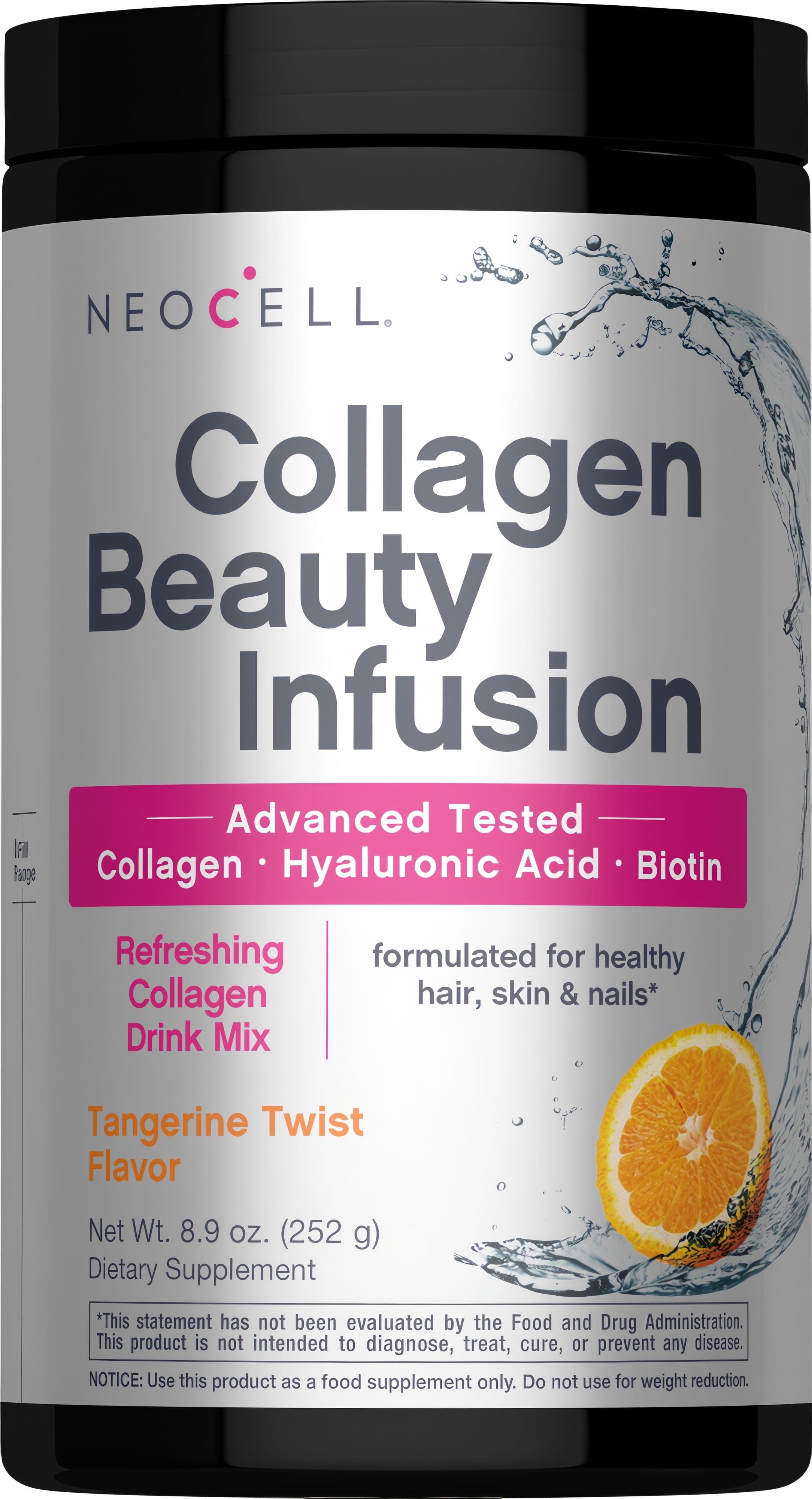 Collagen Beauty Infusion with Hyaluronic Acid + Biotin Tangerine Twist Flavor, 8.9 oz (252 g) Powder