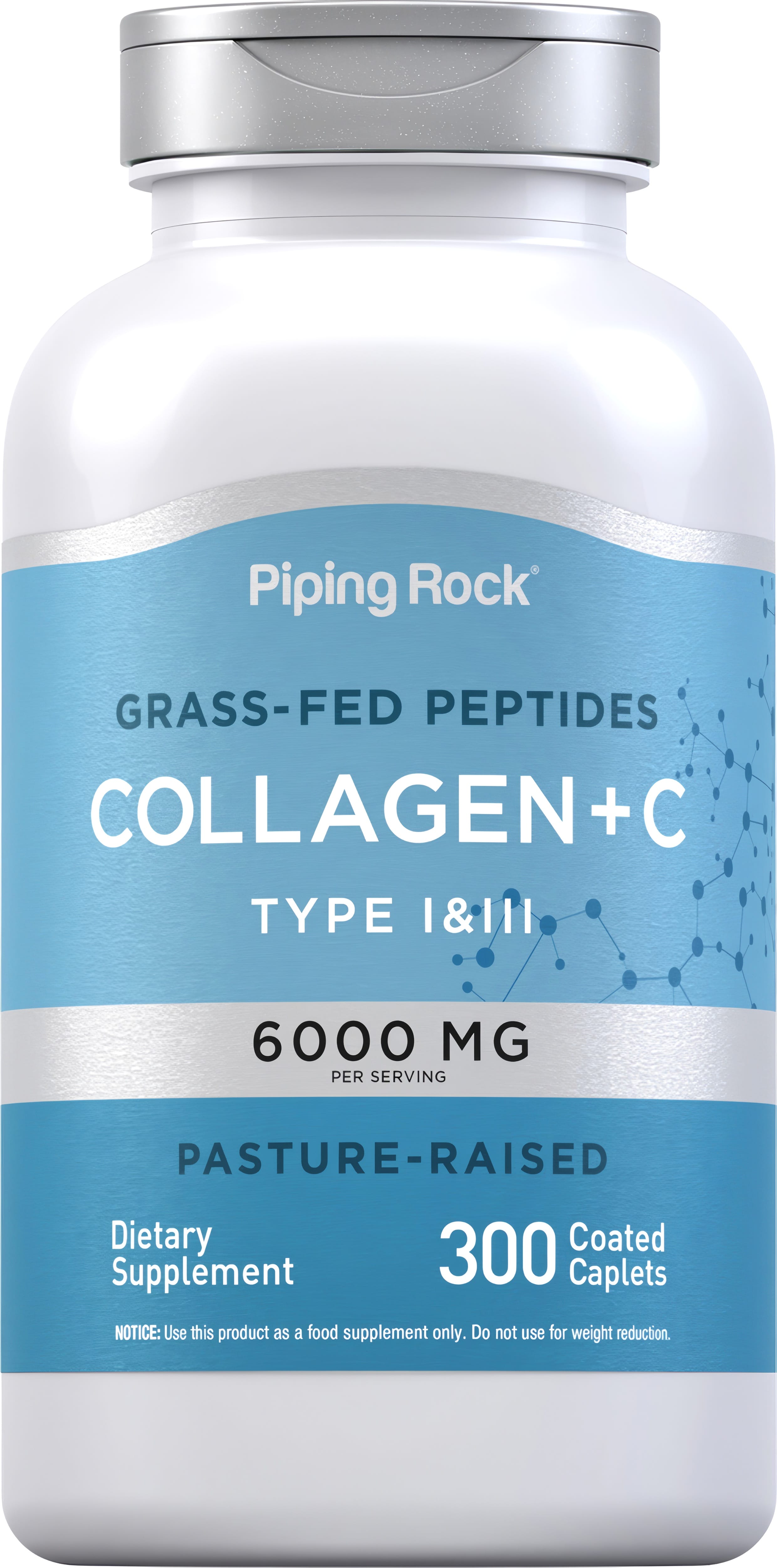 Collagen Type I & III, 6000 mg (per serving), 300 Caplets