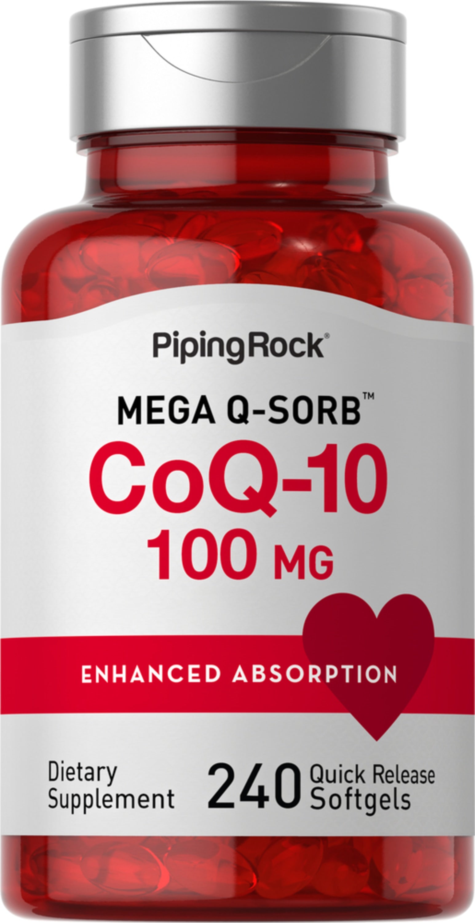 CoQ10, 100 mg, 240 Quick Release Softgels