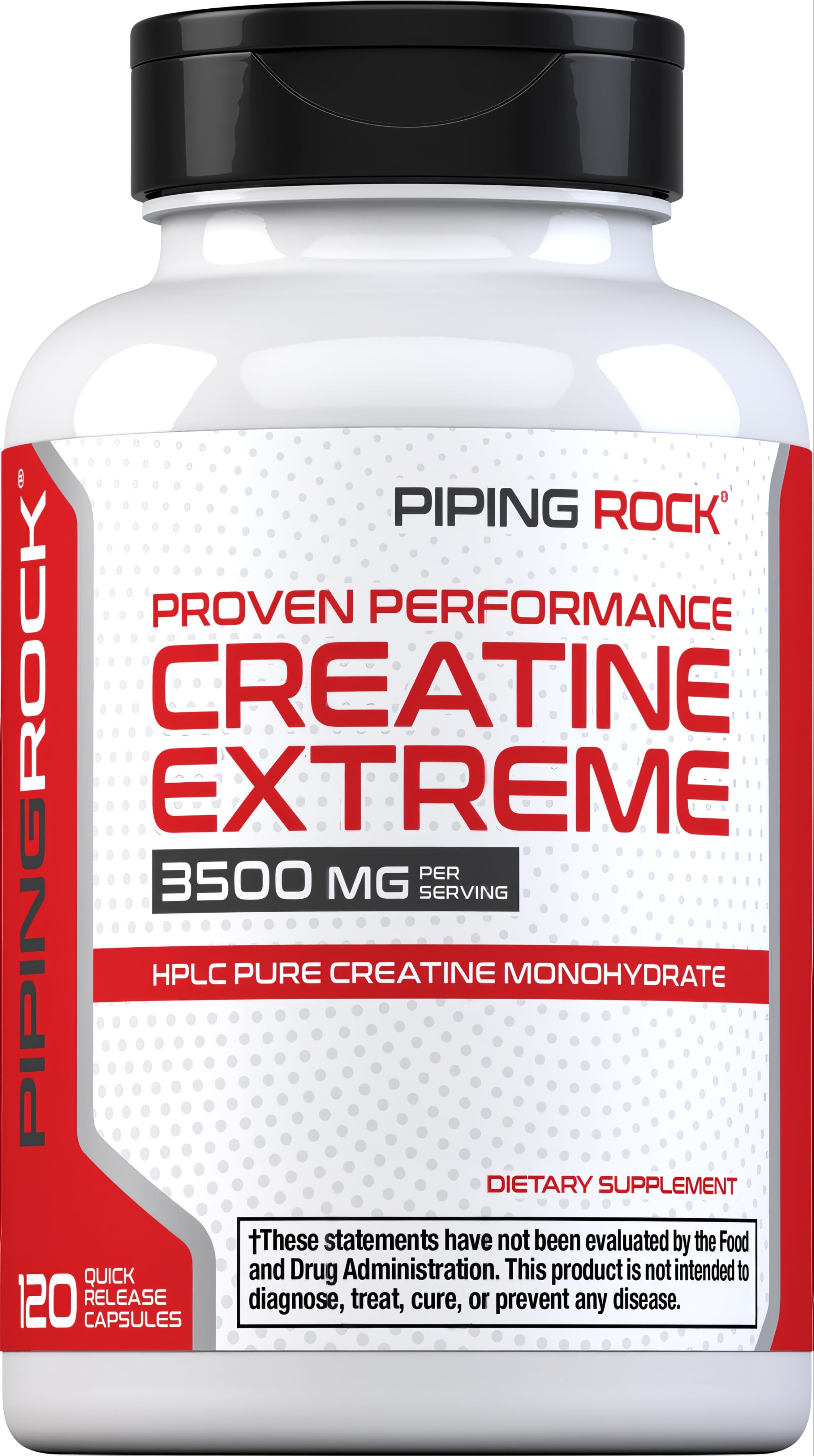 Creatine Extreme 3500 mg per serving, 120 Quick Release Capsules. HPLC Pure Creatine Monohydrate Dietary Supplement.
