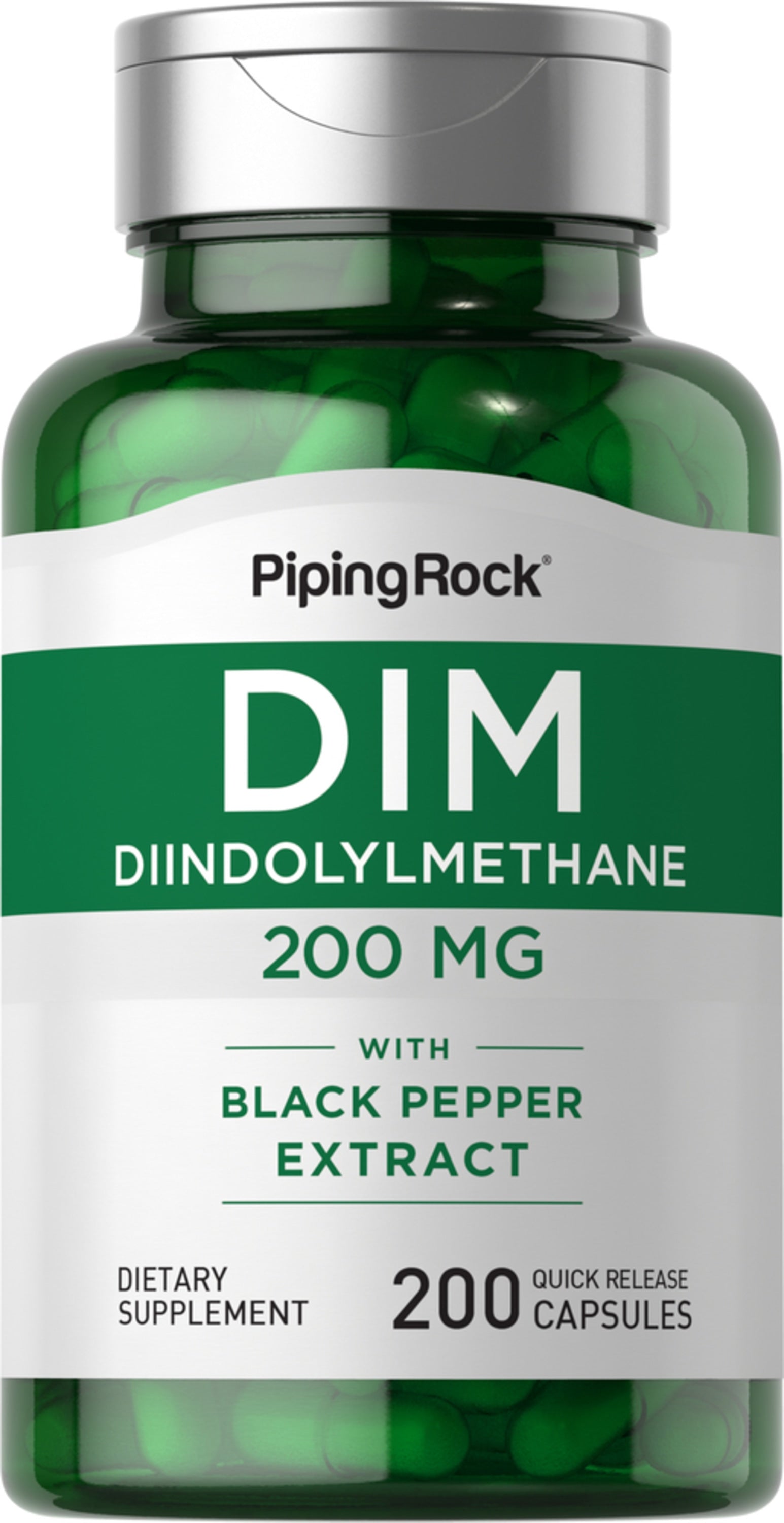 DIM (Diindolylmethane), 200 mg, 200 Quick Release Capsules