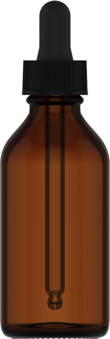 Dropper Bottle, 2 fl oz (59 mL) Glass Amber, Dropper Bottle