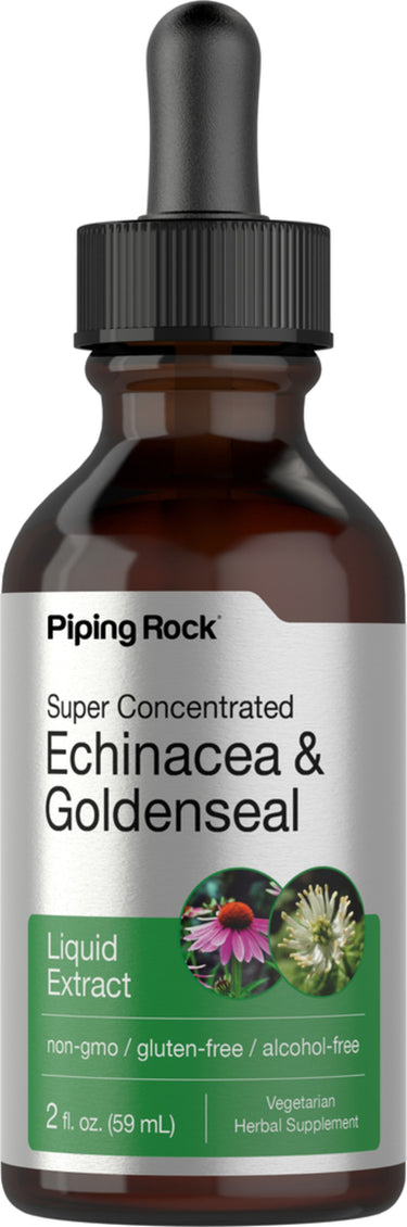 Echinacea & Goldenseal Liquid Extract Alcohol Free, 2 fl oz (59 mL) Dropper Bottle