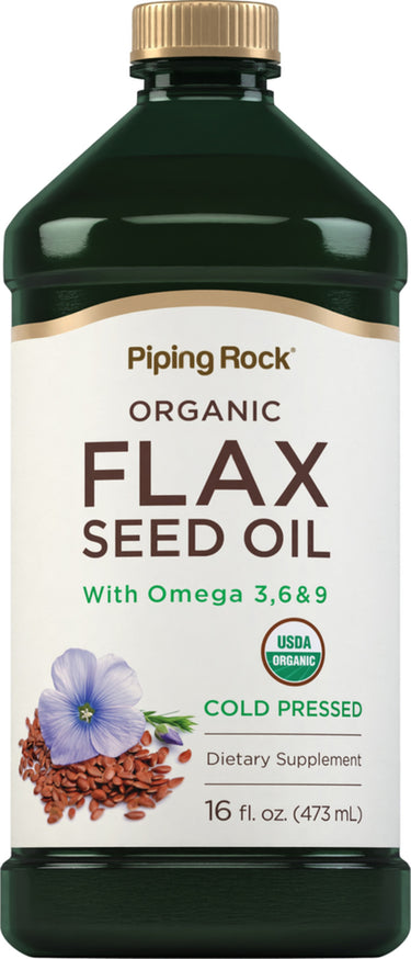 Flaxseed Oil (Organic), 16 fl oz (473 mL) Bottle