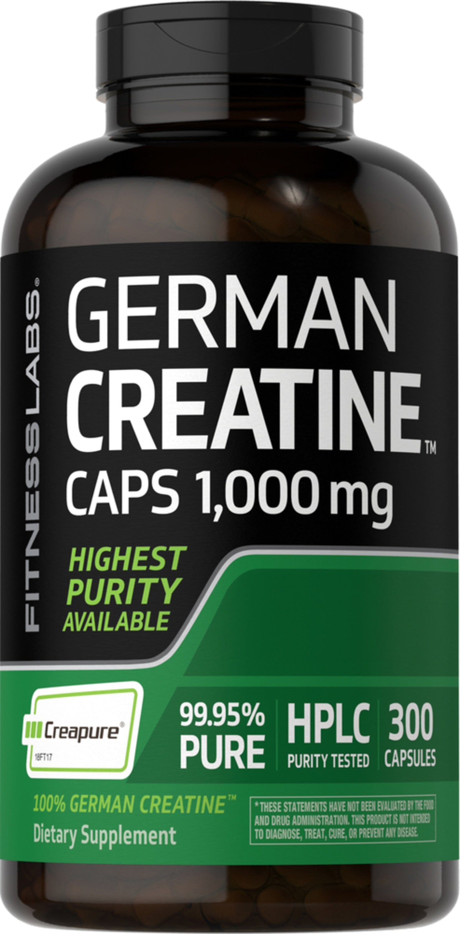 German Creatine Monohydrate (Creapure), 1000 mg, 300 Capsules