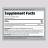 Kudzu Root 1600 mg capsules supplement facts panel for 100 capsules.