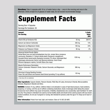 Supplement Facts for MHP Xpel Diuretic with 80 capsules listed.